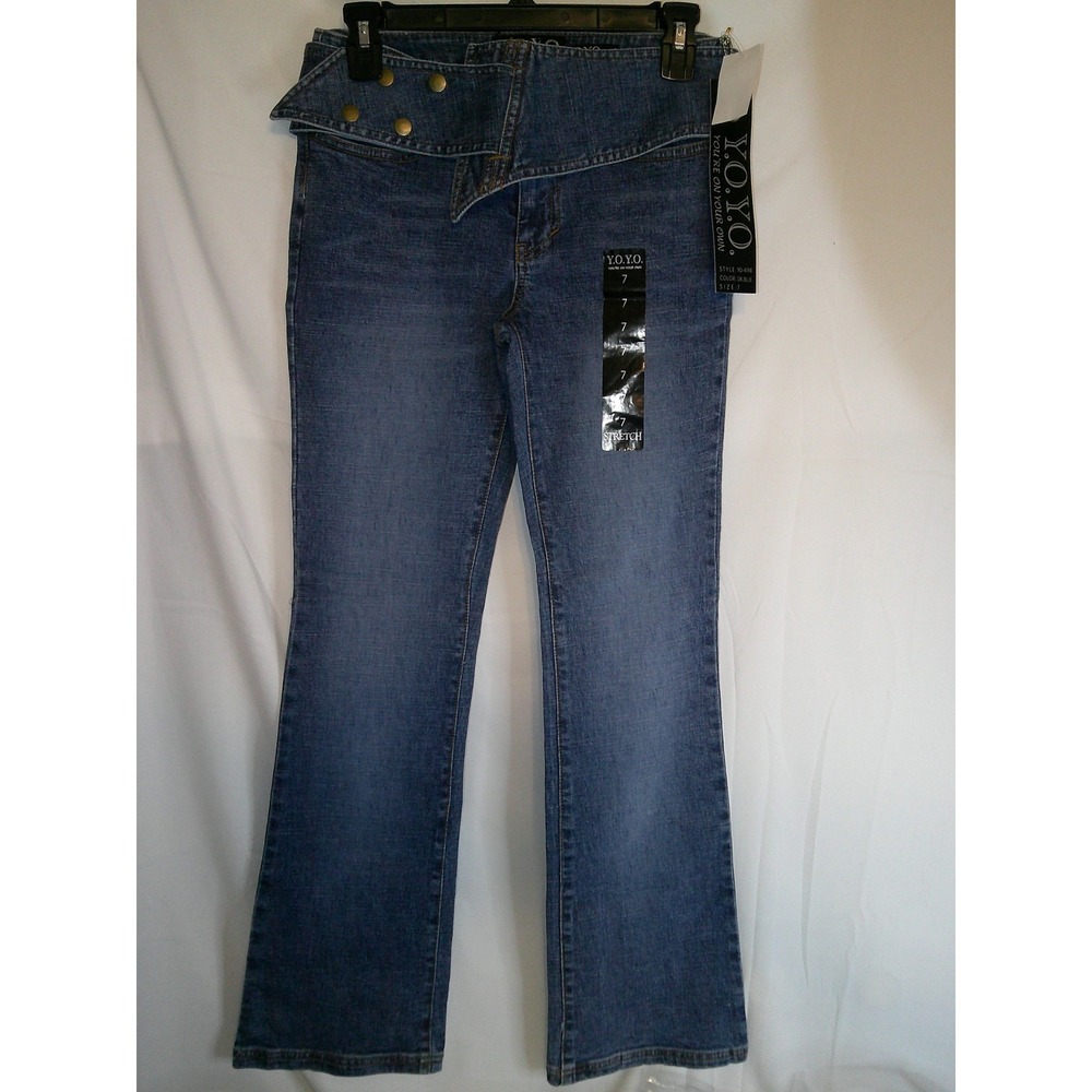 YOYO Women's Size‎ 7 Blue Denim Jeans Bootcut Stretch Low Rise